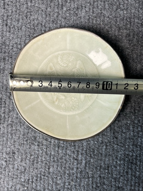 古玩陶瓷清白釉雙魚紋六出筋小盤拍賣,當(dāng)前價(jià)格1088元