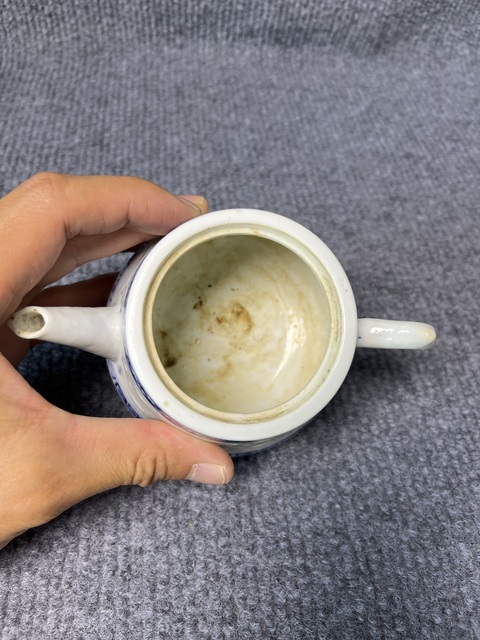 古玩陶瓷青花玲瓏瓷壺拍賣,當前價格999元