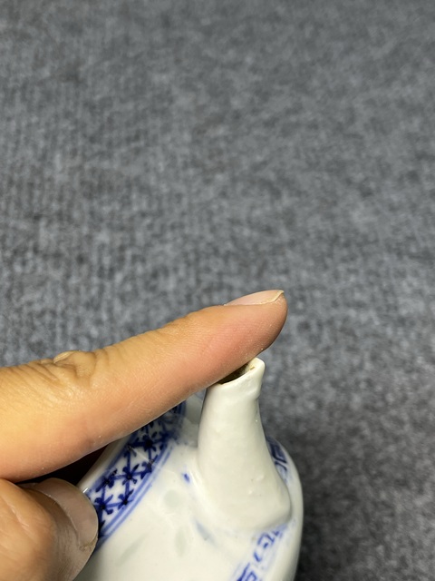 古玩陶瓷青花玲瓏瓷壺拍賣,當前價格999元