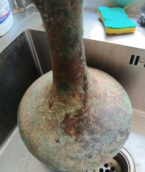 古玩銅器銅賞瓶真品鑒賞圖