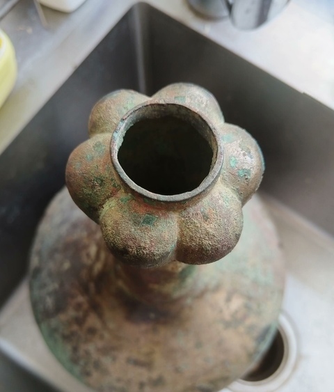 古玩銅器銅賞瓶真品鑒賞圖