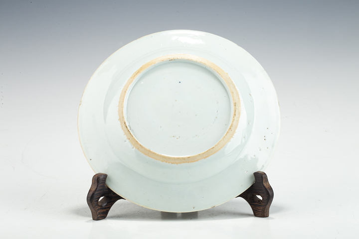 古玩陶瓷清雍乾·粉彩花卉紋折沿盤真品鑒賞圖