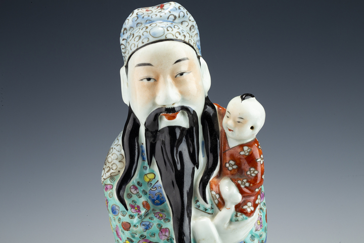 古玩陶瓷民國·粉彩福星塑像拍賣，當(dāng)前價格5564元