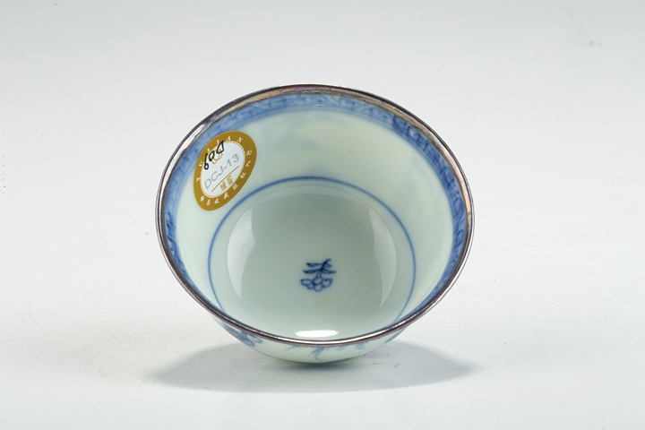 古玩陶瓷清康熙·青花人物紋杯真品鑒賞圖