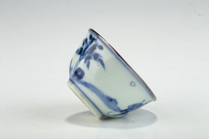 古玩陶瓷清康熙·青花人物紋杯真品鑒賞圖