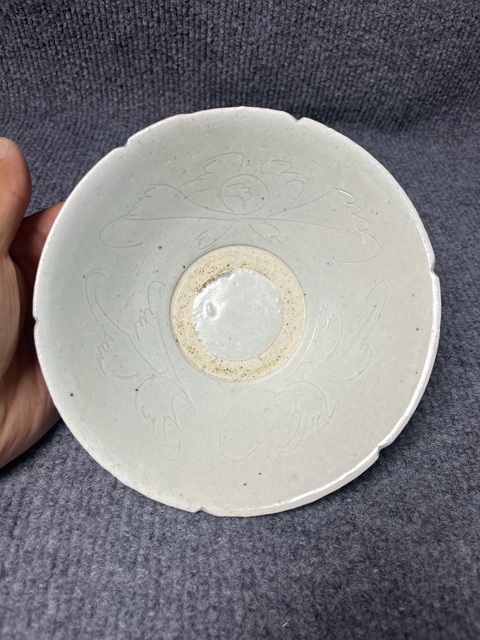 古玩陶瓷青白釉刻劃花卉紋碗拍賣，當前價格1388元