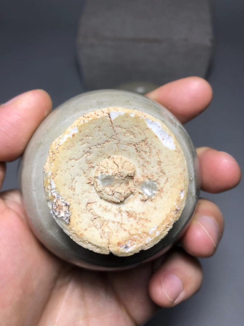 古玩陶瓷青釉花口盞和托真品鑒賞圖