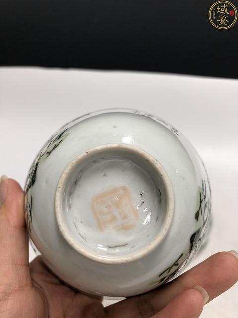 古玩陶瓷清末民初·粉彩竹石詩文蓋碗一套拍賣，當(dāng)前價(jià)格880元