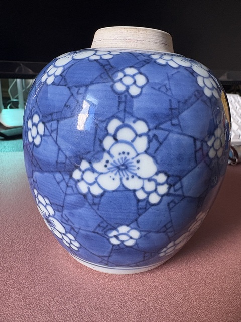 古玩陶瓷青花冰梅罐真品鑒賞圖