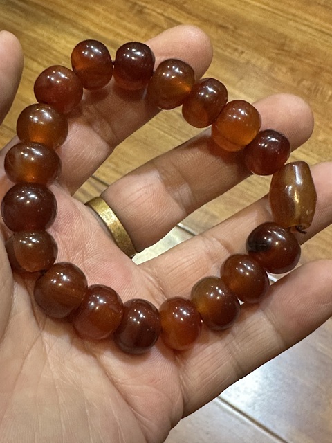 古玩玉器瑪瑙珠串真品鑒賞圖