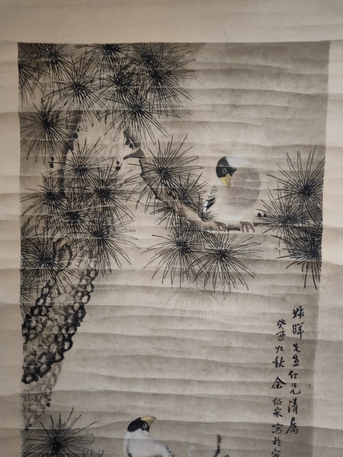 古玩字畫松鳥圖真品鑒賞圖