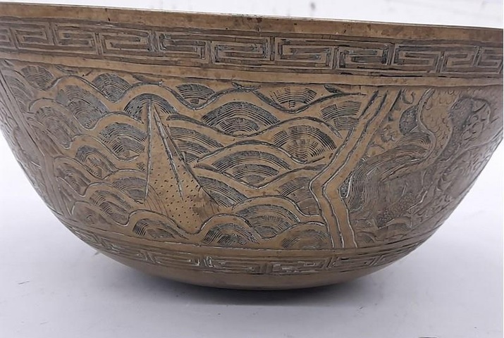 古玩銅器銅缽真品鑒賞圖
