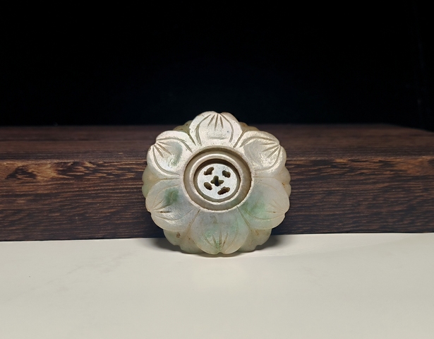 古玩玉器天然翡翠雕“轉芯佩”真品鑒賞圖