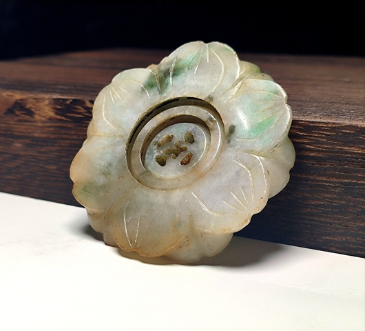 古玩玉器天然翡翠雕“轉芯佩”真品鑒賞圖