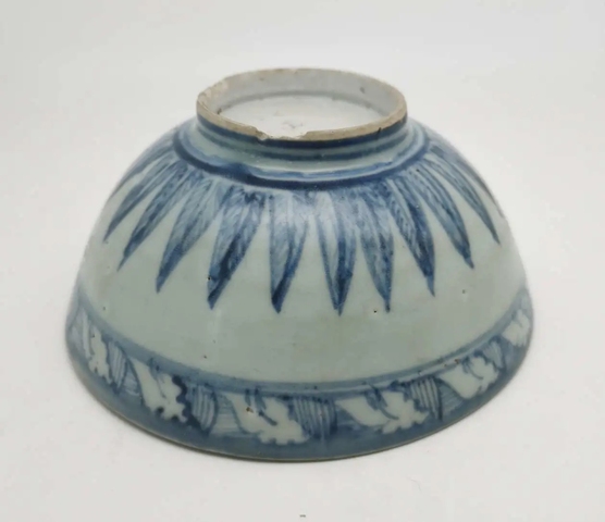古玩陶瓷青花海螺紋碗真品鑒賞圖