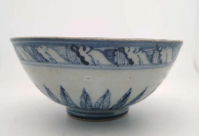 古玩陶瓷青花海螺紋碗真品鑒賞圖