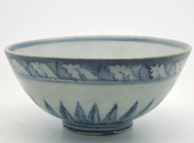 古玩陶瓷青花海螺紋碗真品鑒賞圖