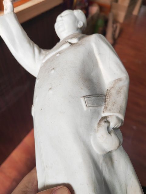 古玩陶瓷生瓷主席造像真品鑒賞圖