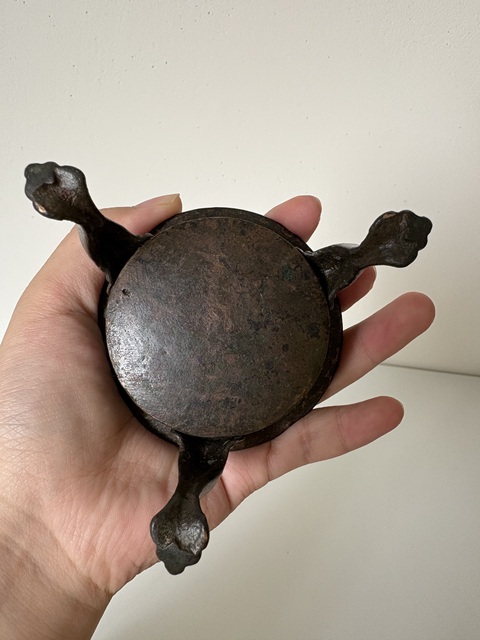 古玩銅器銅三足爐真品鑒賞圖