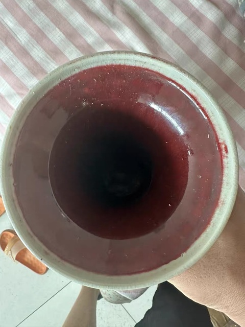 古玩陶瓷郎紅釉盤口瓶真品鑒賞圖