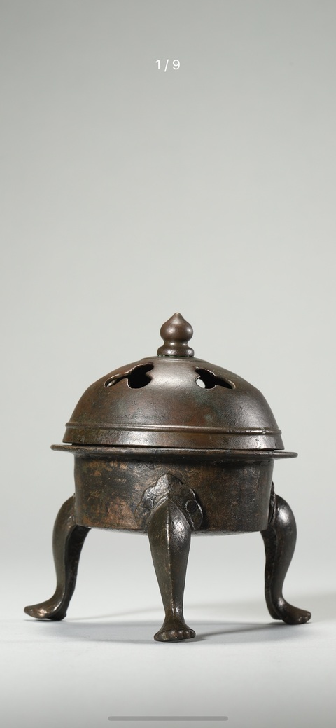 古玩銅器銅三足爐真品鑒賞圖