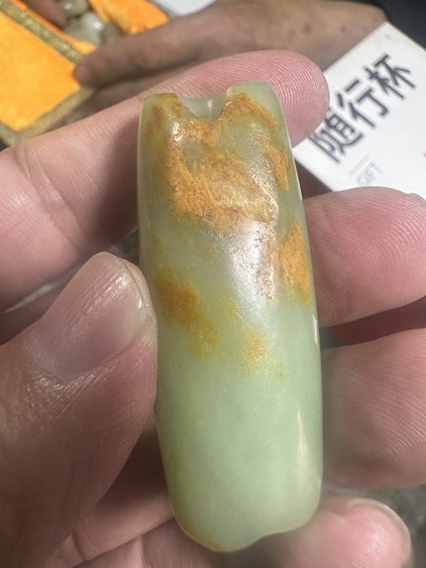古玩玉器河磨玉雕“素紋勒”真品鑒賞圖