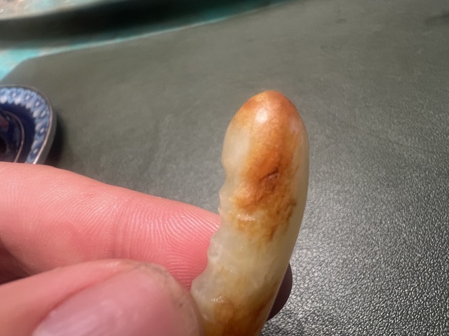 古玩玉器仿古玉蠶型件真品鑒賞圖