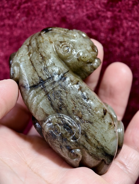 古玩玉器瑞獸真品鑒賞圖