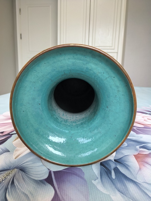 古玩陶瓷清道光 粉彩人物紋雙耳瓶真品鑒賞圖