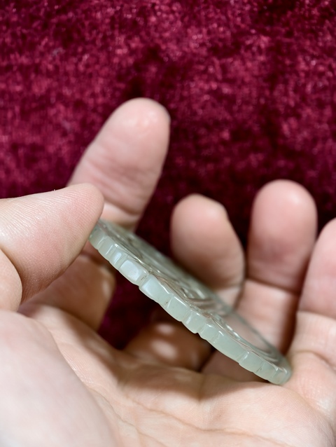 古玩玉器花籃佩真品鑒賞圖