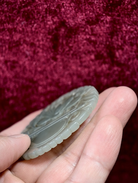 古玩玉器花籃佩真品鑒賞圖