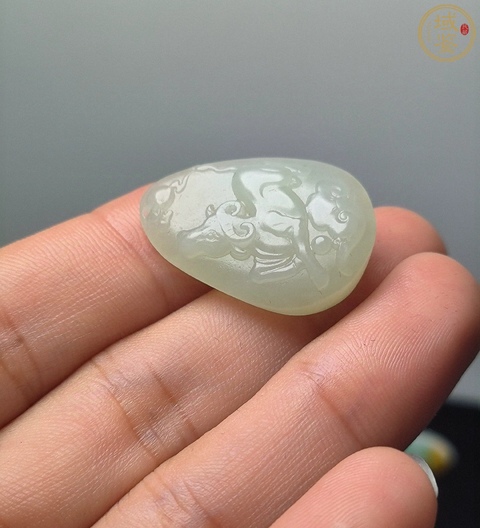 古玩玉器和田玉雕“生肖羊墜”真品鑒賞圖