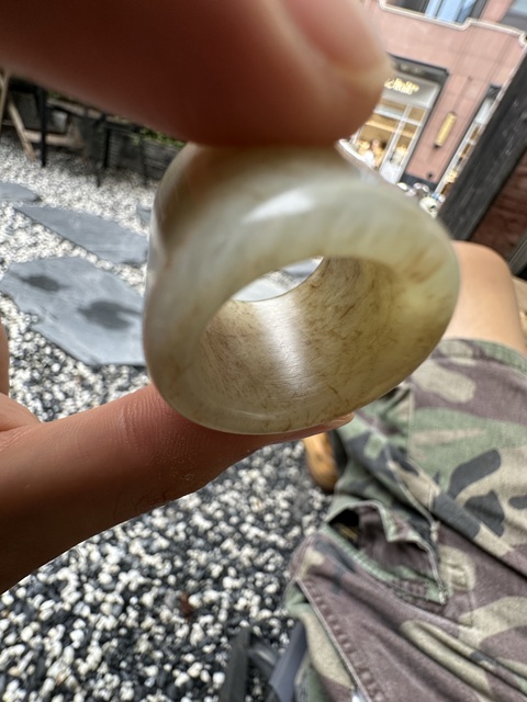 古玩玉器扳指真品鑒賞圖