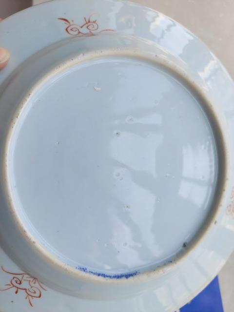 古玩陶瓷牡丹紋粉彩盤真品鑒賞圖