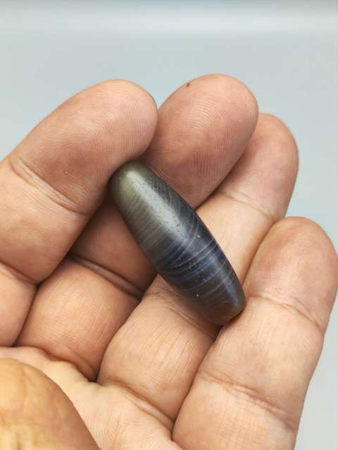 古玩玉器纏絲瑪瑙珠真品鑒賞圖