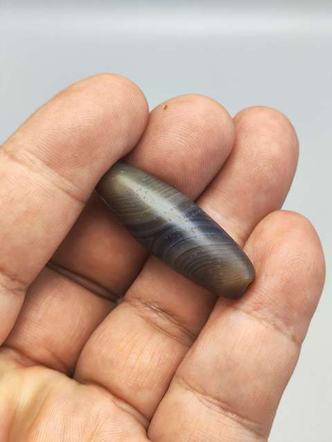 古玩玉器纏絲瑪瑙珠真品鑒賞圖
