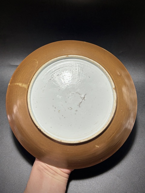古玩陶瓷青花松竹梅紋盤真品鑒賞圖