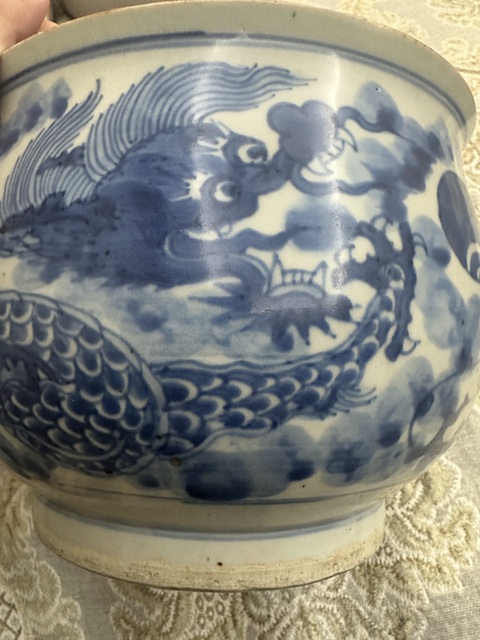 古玩陶瓷青花云龍三現(xiàn)爐真品鑒賞圖