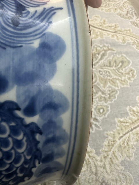 古玩陶瓷青花龍紋香爐真品鑒賞圖