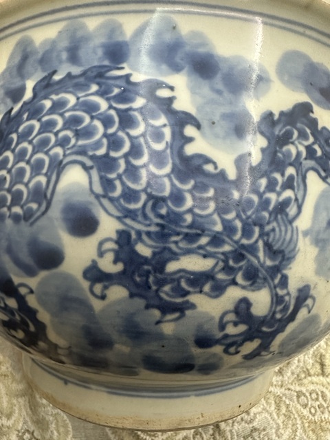 古玩陶瓷青花云龍三現(xiàn)爐真品鑒賞圖