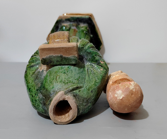 古玩陶瓷明三彩人物俑真品鑒賞圖