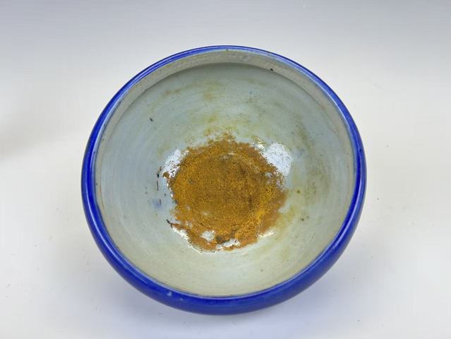 古玩陶瓷清中期·季藍釉缽拍賣，當前價格384元