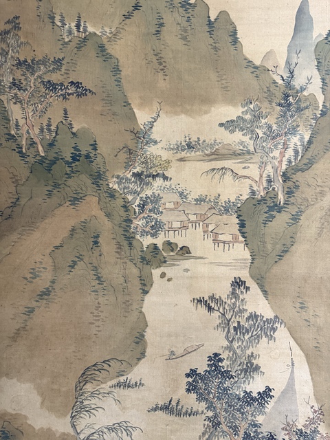 古玩字畫垂釣圖真品鑒賞圖