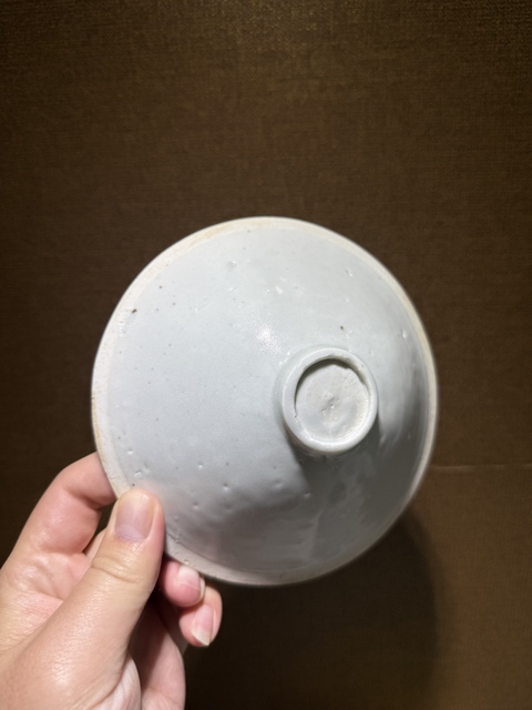 古玩陶瓷青白釉雙鳳斗笠盞真品鑒賞圖