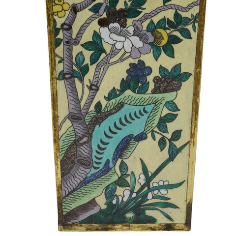古玩陶瓷素三彩花鳥紋天圓地方棒槌瓶真品鑒賞圖