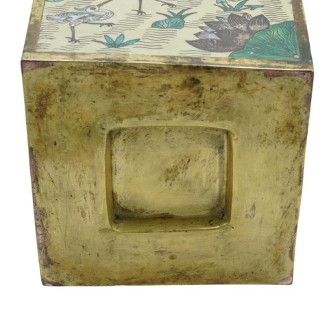 古玩陶瓷素三彩花鳥紋天圓地方棒槌瓶真品鑒賞圖