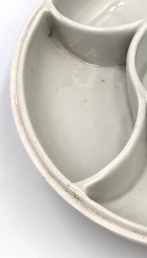 古玩陶瓷礬紅福壽紋捧盒真品鑒賞圖