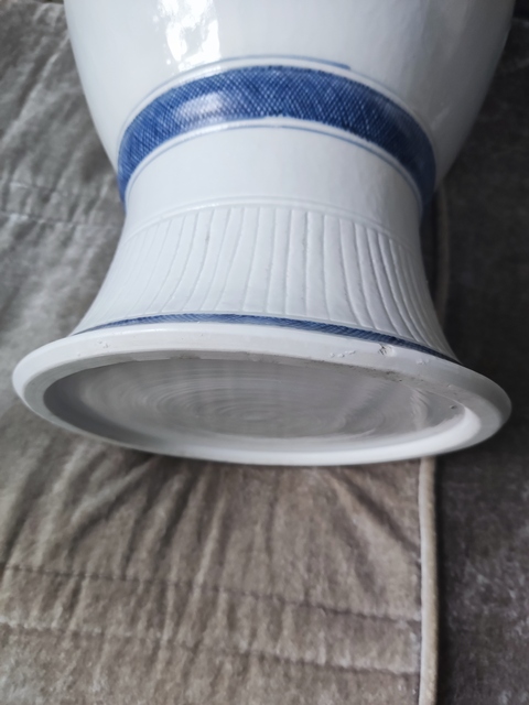 古玩陶瓷青花鋪首銜環尊真品鑒賞圖