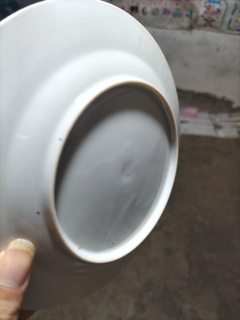 古玩陶瓷三娘教子圖粉彩盤真品鑒賞圖
