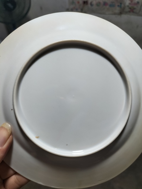 古玩陶瓷三娘教子圖粉彩盤真品鑒賞圖